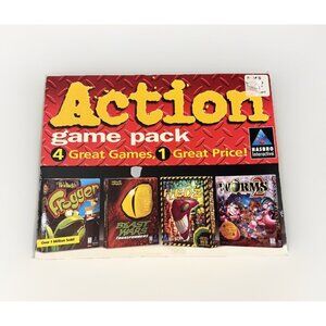 Action Game Pack Hasbro PC CD-ROM Frogger Hedz Worms 2 Beast Wars Triple Play 97